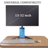 Single Monitor Mount for 13-32 Inch Computer Screens, Improved LCD/LED Monitor Riser, Height/Angle Adjustable Single Desk Mount Stand, Holds up to 17.6lbs, 5 Years Warranty (EF001BR)