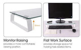 Glass Ergonomic Tabletop Riser/Desktop Stand for Computer Monitor, LCD LED TV, Monitor, Laptop/Notebook, (RG001)