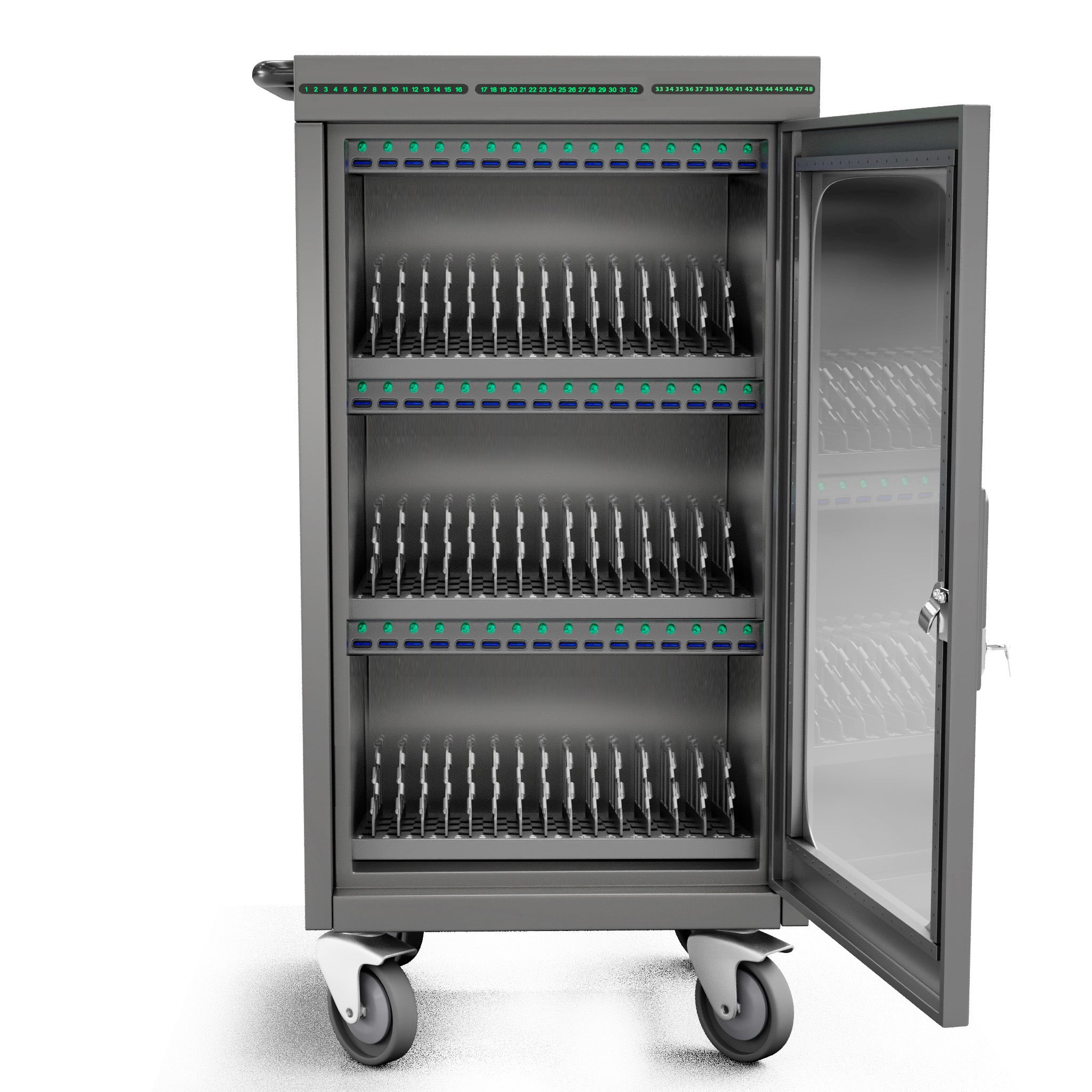 RM48 iPad & Tablet Charging Cabinet – 48 Slots, QC3.0 Fast Charging, Charge & Sync (Up to 13")