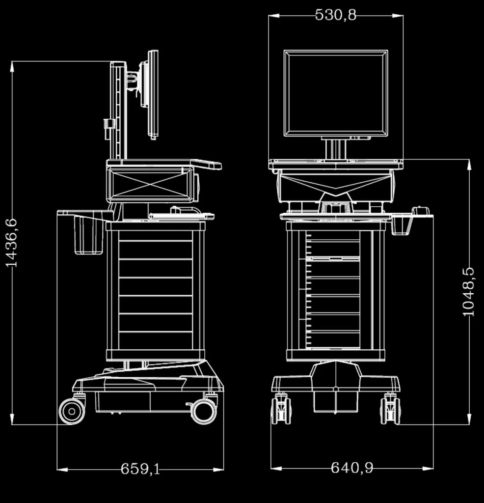Dossler All in One PC Cart (MC-DA1)