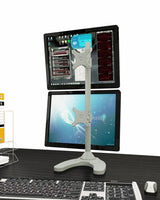 Dual Monitor Stand - Freestanding & Vertical I Dual Vertical Stacked Monitor Arm