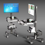 HSM-2 Clinical Computer on Wheels (COW) - Height Adjustable Stand
