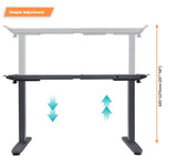 Dual Motor Height Adjustable Electric Standing Desk Frame Only, Standing Desk Adjustable Height Stand Up Desk Computer Desks with Anti-Collision Protection, (DM8P)