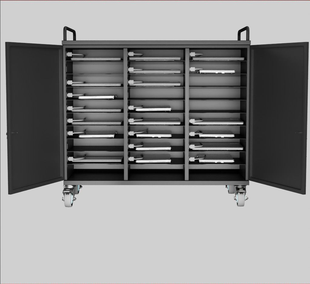 RIFE individual compartment device cabinet open view