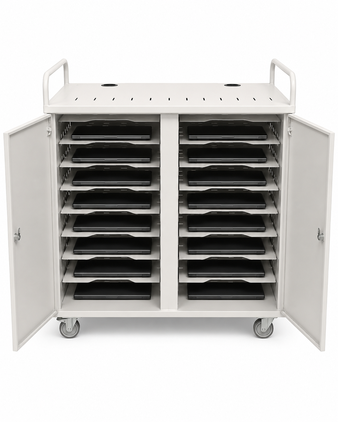 RIFE laptop compartments and tray-style device storage
