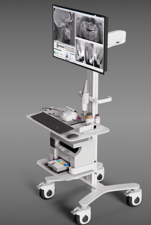 HSM-9 All-in-One Medical PC Cart - Mobile EMR/EHR Workstation