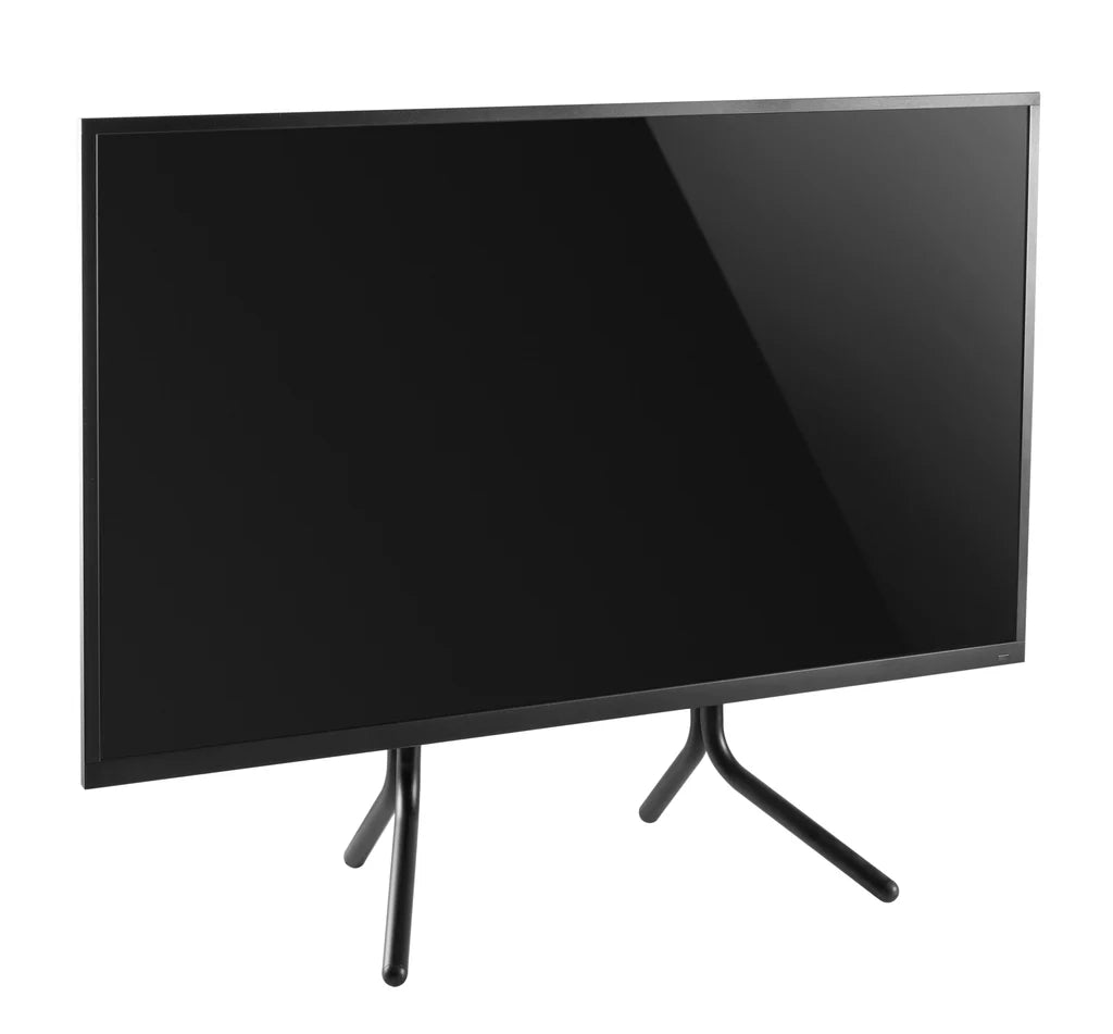 Minimalist Design Universal Tabletop Y-Shape TV Stand with Plastic End Cap for Most 37" to 70" inch LCD Flat Screen TV, VESA up to 800 x 400, Black (RS403)
