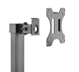 Tall Free Standing Single Monitor Mount Desk Stand, Pneumatic Spring Height Adjustable Monitor Arm for Screens up to 32 inches - Black, 5 Years Warranty (EFBGS)