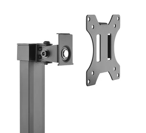 Tall Free Standing Single Monitor Mount Desk Stand, Pneumatic Spring Height Adjustable Monitor Arm for Screens up to 32 inches - Black, 5 Years Warranty (EFBGS)