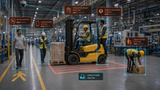 EDGE AI PPE and forklift safety monitoring in manufacturing