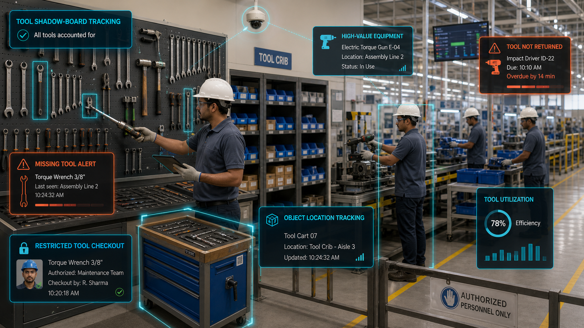 EDGE AI object and tool tracking in manufacturing