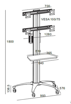 4 computer Mobile workstation 1604A