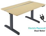 Dual Motor Height Adjustable Electric Standing Desk Frame Only, Standing Desk Adjustable Height Stand Up Desk Computer Desks with Anti-Collision Protection, (DM8P)