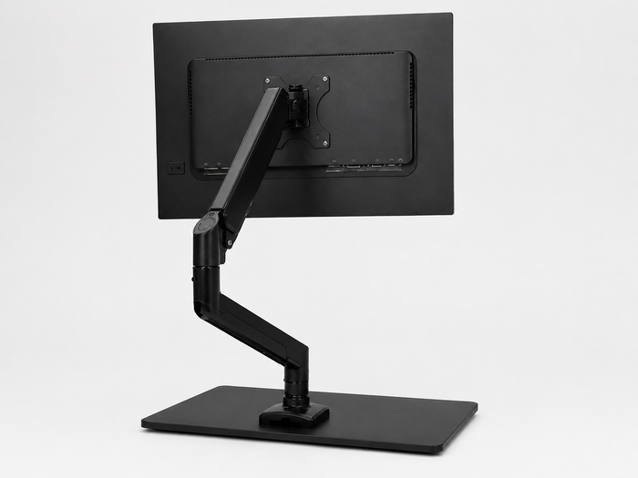 Heavy Duty Single Monitor Gas Spring Stand for Large Monitors Up to 34 inches - L2F | Made in India