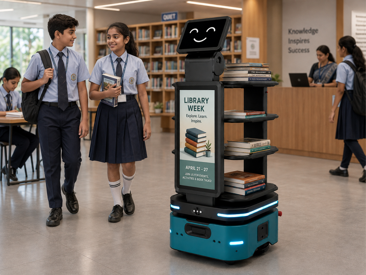 RIFE Premium Delivery Robot with Advertising Screen
