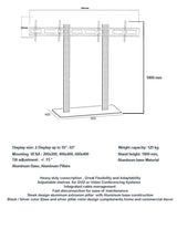Modular TV Cart Dual Horizontal Modal UPT4