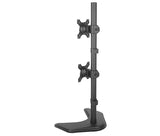 LCD Dual Monitor Vertical Positioned Desk Stand Standing for Screens up to 30", 5 Years Warranty (Black) EF002V