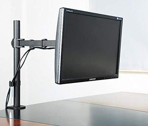 Renewed Single Monitor Desk Mount Arm Fully Adjustable Stand Fits up to 27-inch LCD LED Screen Model No (RN-EC1)