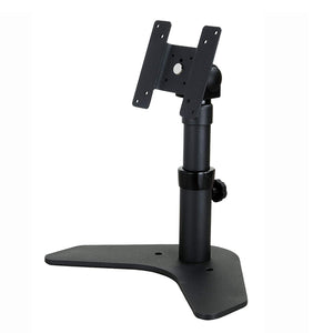 Single LCD Monitor Desk Stand Adjustable Tilt Free-Standing Mount fits 1 Screen up to 27 (Desktop Height Adjustable Monitor Stand, Black (LMSF-BASIC)