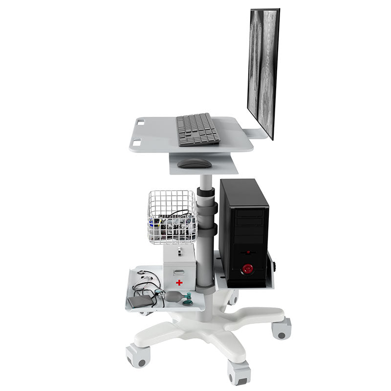 COMPUTER ON WHEELS HEALTHCARE HOSPITAL TELEMEDICINE SIT STAND CART MOD