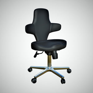Ergonomic Multi-Purpose Adjustable Sit Stand Office Chair with Tilting Back Rest, Black (OCB)