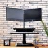 Dual Monitor Sit Stand Workstation Desk Converter with Two Monitor Arm Model No (RDF DUAL)