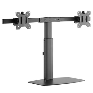 Renewed Freestanding Pneumatic Vertical Lift Dual Monitor Stand - Adjustable Monitor Mount, Fits 2 Screens up to 27 Inch, Holds up to 6 kgs per Arm, (RN-EFBGD)