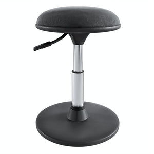 Ergonomic Height Adjustable Round Stool with Comfortable Seat, Work Stool Home Office Stool, Black (R804)