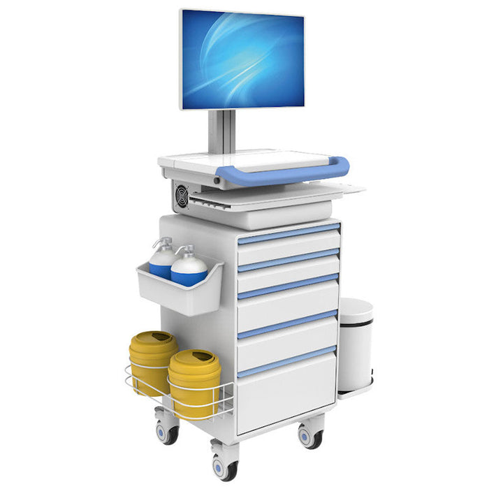 RIFE HSC-GPLB Medication Cart with Computer Workstation