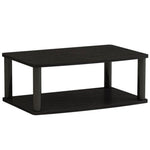 2-Tier Mobile TV Stand Fits Most Televisions, Made with Particle Board and Aluminum tubes, Holds up to Max 50 Inch Screens, 40 kg Capacity Capacity - Black (RS301)