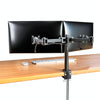 Heavy-Duty Dual Monitor Stand, Clamp on Base, Fully Adjustable Wide Arms, for 2 Screens up to 32 inches with 75 x 75mm and 100 x 100mm VESA, 5 Years Warranty Black (2HDC)