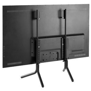 Minimalist Design Universal Tabletop Y-Shape TV Stand with Plastic End Cap for Most 37" to 70" inch LCD Flat Screen TV, VESA up to 800 x 400, Black (RS403)
