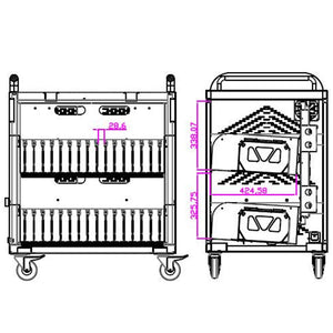 Economy Charging Cart with Timer R-LAB-30