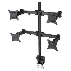 Four CLAMP Monitor Arm 4MS-CTB, 5 Years Warranty
