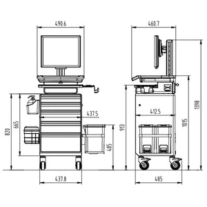 TECH READY MEDICATION CARTS FOR NURSE TREATMENT MODEL HSC-GPLB