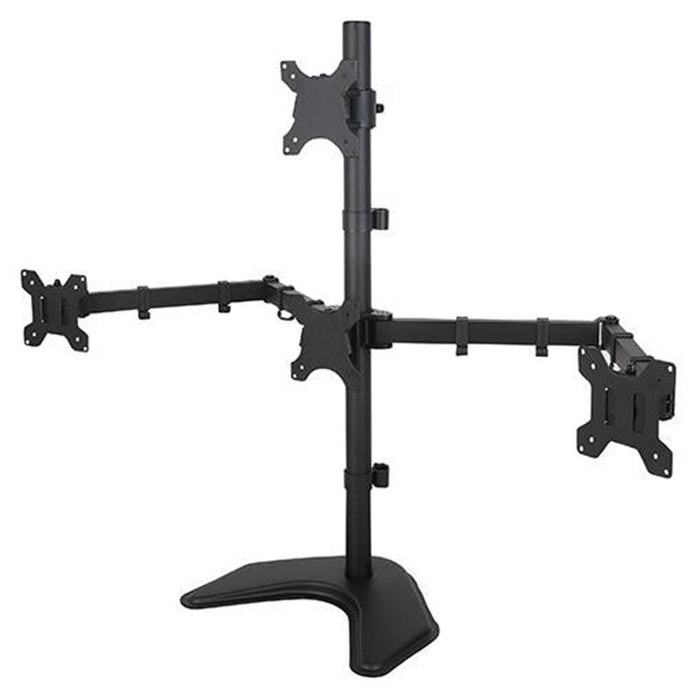 RIFE EF004T Quad Monitor Stand – Freestanding, 13–24″
