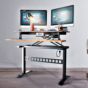 Electric Height Adjustable Desk, Sit-Stand Desk Base, Height Adjustable Ergonomic Studio Desk Workstation, 3 Years Warranty - Black (ETRC)