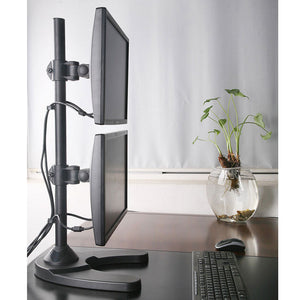 Dual Monitor Stand - Freestanding & Vertical, 5 Years Warranty on Manufacturing Defect (2MS-FVB)