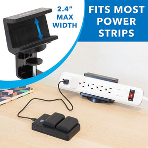 Clamp On Power Strip Holder, Organise your desk and put your power strip where you need it, Model No (EB1)