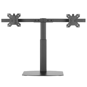 Freestanding Pneumatic Vertical Lift Dual Monitor Stand - Adjustable Monitor Mount, Fits 2 Screens up to 27 Inch, Holds up to 6 kgs per Arm, 5 Years Warranty, (EFBGD)
