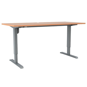 Conset (Denmark) 501-33 Electric Single Motor Height Adjustable Desk, Sit-Stand Desk Base, Height Adjustable Ergonomic Workstation, 3 Years Warranty, Silver