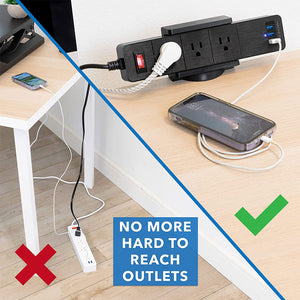 Renewed Clamp On Power Strip Holder, Organise your desk and put your power strip where you need it, Model No (EB1)