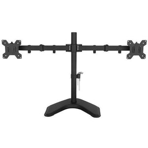 Dual Monitor Stand, Free Standing Height Adjustable Two Arm Monitor Mount for Two 13 to 30 inch LCD Screens with Swivel and Tilt, 5 Years Warranty - EF002