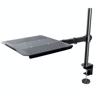 Fully Adjustable Extension with C Clamp Single Laptop Notebook Desk Mount Stand, Black (RCLT)