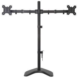 Fully Adjustable Extra Tall Dual LCD Monitor Desk Mount, Fits 2 Screen up to 27 inch, Weight up to 10 kg per arm, 5 Years Warranty, Black (EF2L)