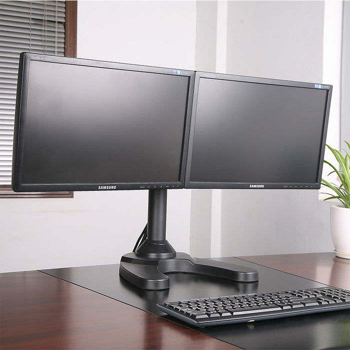 RIFE 2MSFH2_0 Dual Monitor Stand for Desk – Freestanding, Horizontal