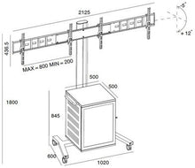 Tv Floor Stand (with Lockable Cabinet) (TMC02 )