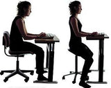 Ergonomic Adjustable Rolling Active Chair, Saddle Seat and AngleAdjustment, Black (R4008)