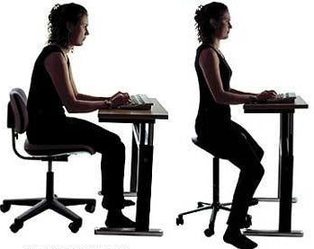 Ergonomic Adjustable Rolling Active Chair, Saddle Seat and AngleAdjustment, Black (R4008)